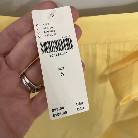 NWT Anthropologie Maeve Ruffle Mini Skirt Yellow.         16 - Picture 2 of 9